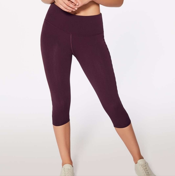 💫Lululemon Reveal Crop (Stripes 17")Dark Adobe - Picture 3 of 11